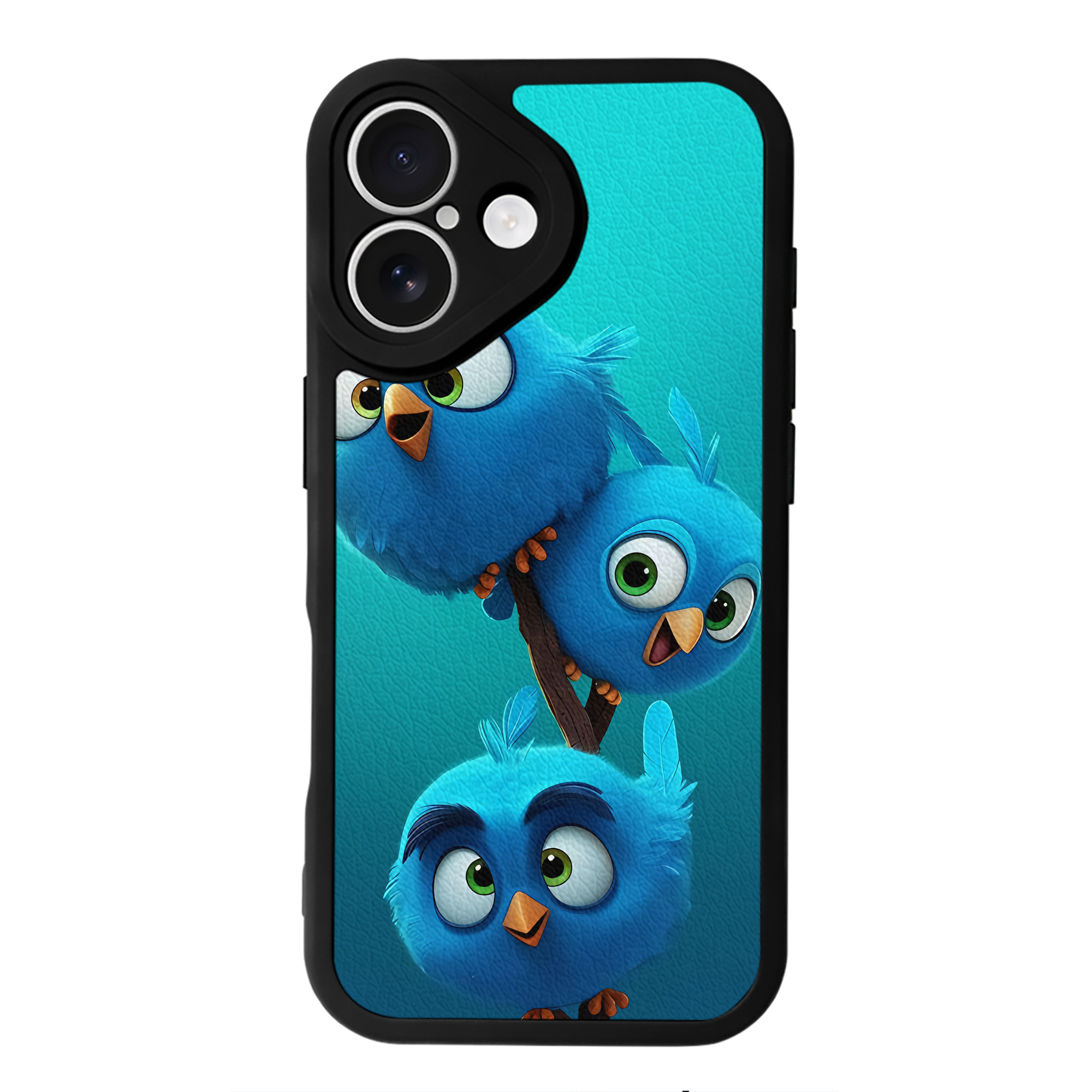（画像用） Angry Birds アングリーバード 【iPhone 16シリーズ対応】シリコンスマホケース（レザー調） 材質：シリコン